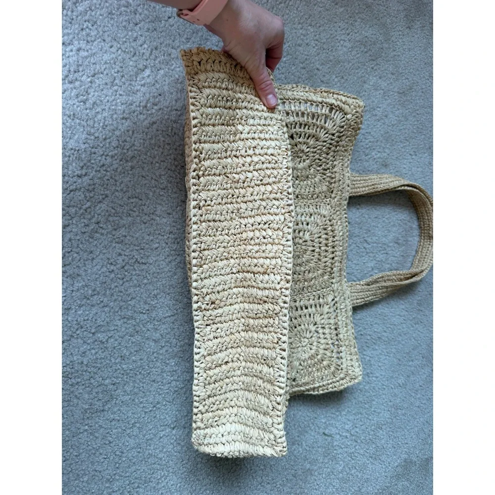 Hat Attack Straw Tote Portia Luxe Rafia Beach New